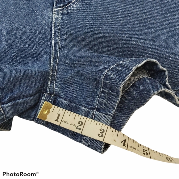 Blue High Rise Red Stripe Cotton Denim Shorts - Picture 8 of 10